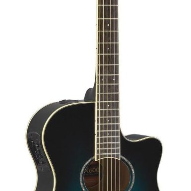 Yamaha APX600 OBB Thin Body Acoustic-Electric Guitar, Oriental Blue Burst
